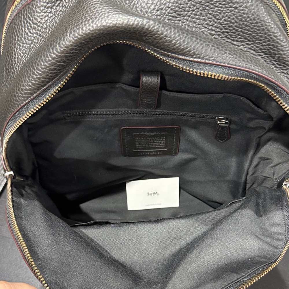 Coach Black Leather Backpack with Skull and Eagle - Picture 6 of 13
